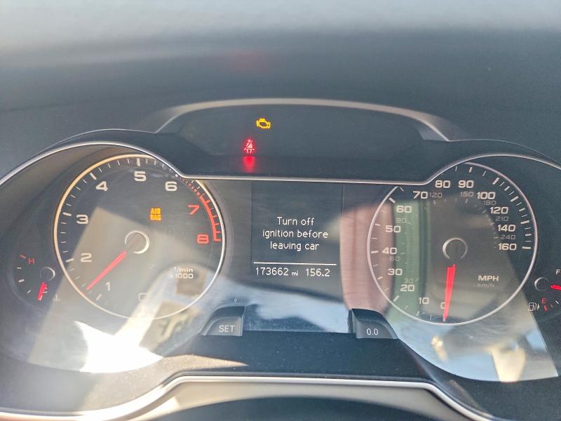 2013 Audi A4 VIN WAUHFAFL6DN016136 COPART salvage auction — FRONT END, Nm - Cert Of Title-Salvage, sold $200 on 2026-07-20 (photo 9)