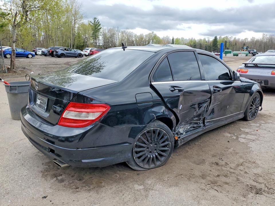2009 Mercedes-benz C class VIN WDDGF85XX9F343304 COPART salvage auction — SIDE, ON - PERMIT SALVAGE, sold $1,050 on 2026-07-14 (photo 3)