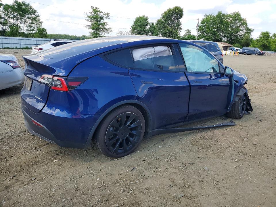 2021 Tesla Model y VIN 5YJYGDEE2MF061593 COPART salvage auction — FRONT END, Nj - Cert Of Title-Salvage, sold $5,800 on 2026-07-20 (photo 3)
