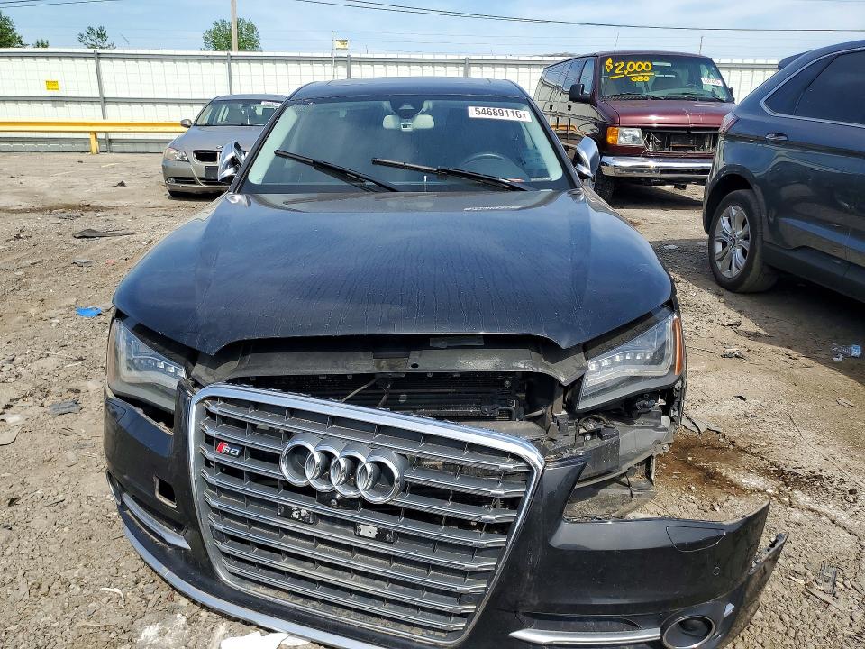2014 Audi S8 VIN WAUD2AFD4EN002417 COPART salvage auction — FRONT END, Il - Certificate Of Title (P), sold $9,600 on 2026-07-29 (photo 5)