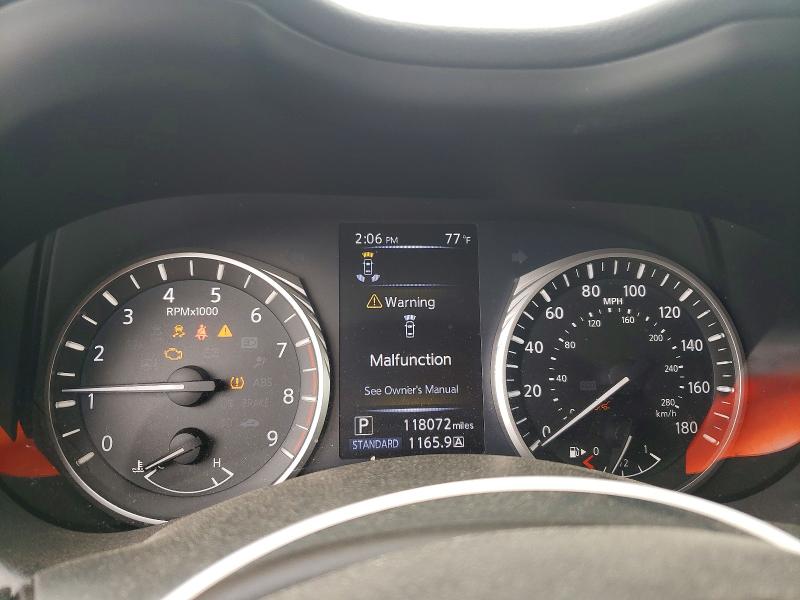 2018 Infiniti Q50 VIN JN1FV7APXJM460277 COPART salvage auction — FRONT END, Nc - Salvage Certificate Of Title, sold $4,300 on 2026-07-23 (photo 9)