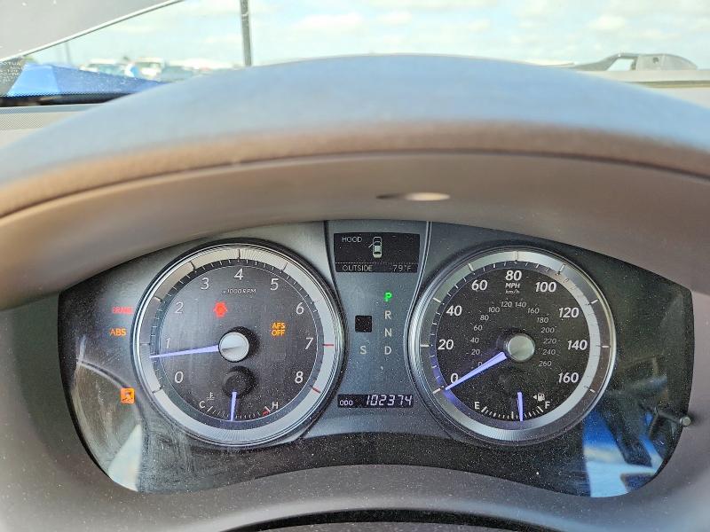 2012 Lexus ES VIN JTHBK1EG1C2486808 COPART salvage auction — SIDE, Tx - Salvage Vehicle Title, sold $3,900 on 2026-07-09 (photo 9)