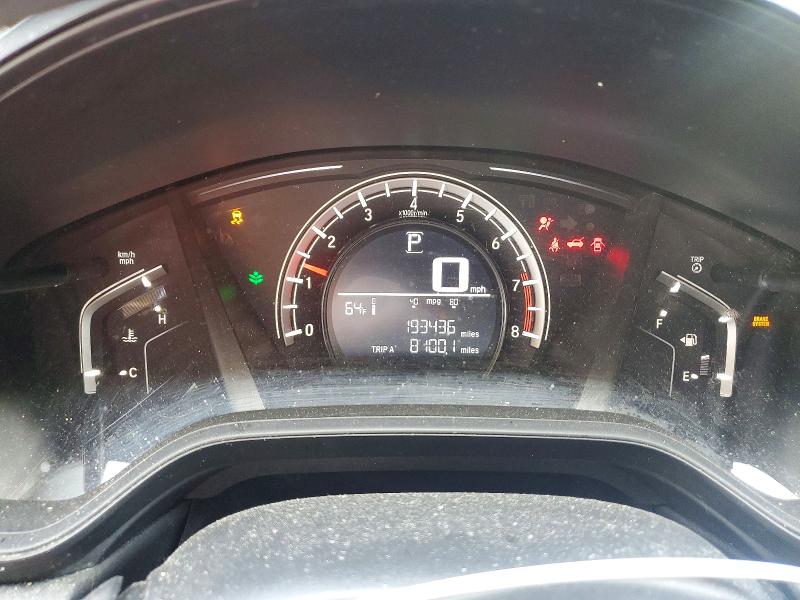 2017 Honda Cr-v VIN 7FARW5H38HE010181 COPART salvage auction — FRONT END, Ca - Salvage Certificate, sold $5,000 on 2026-07-16 (photo 9)