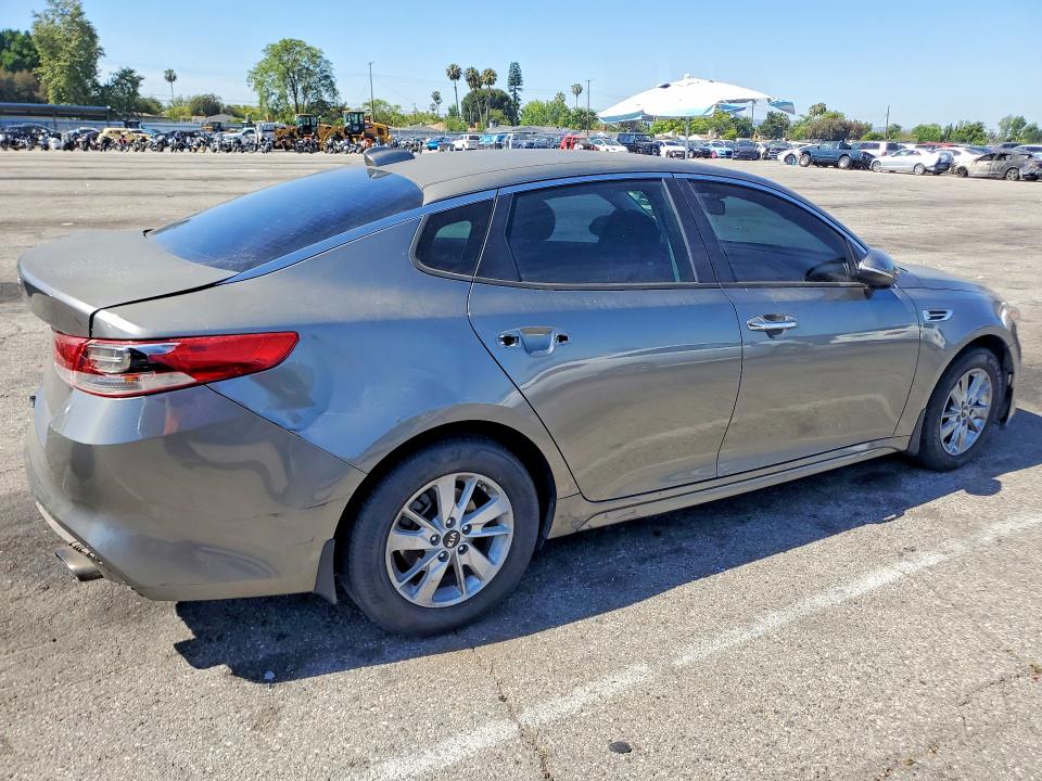2016 Kia Optima VIN 5XXGT4L32GG105960 COPART salvage auction — REAR END, Ca - Salvage Certificate, sold $700 on 2026-07-21 (photo 3)