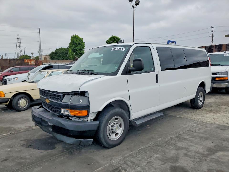 2023 Chevrolet Express VIN 1GAZGNFP3P1234182 COPART salvage auction — FRONT END, CA - NON-REPAIRABLE VEHICLE CERT, sold $11,300 on 2026-07-29 (photo 1)