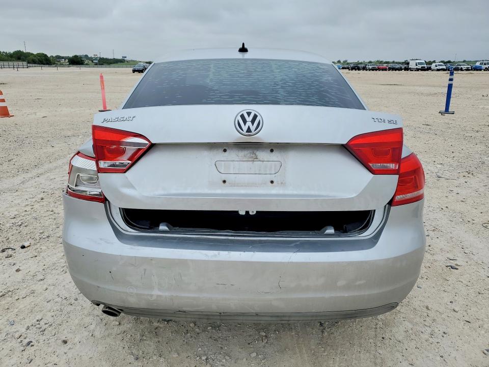 2013 Volkswagen Passat VIN 1VWBN7A38DC147342 COPART salvage auction — REAR END, TX - SALVAGE VEHICLE TITLE, sold $525 on 2026-07-09 (photo 6)
