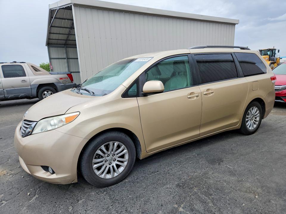 2011 Toyota Sienna VIN 5TDYK3DC5BS131086 COPART salvage auction — FRONT END, CA - SALVAGE CERTIFICATE, sold $2,250 on 2026-07-13 (photo 1)
