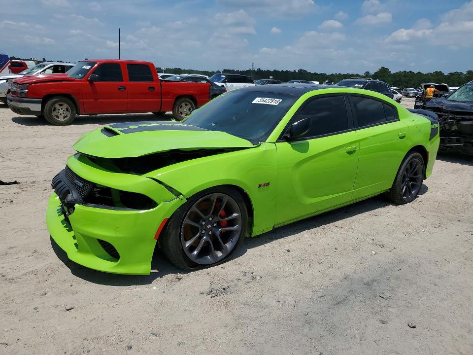 2023 Dodge Charger VIN 2C3CDXCT3PH671754 COPART salvage auction — FRONT END, Ky - Cert Of Title-Salvage, sold $9,400 on 2026-07-28 (photo 1)