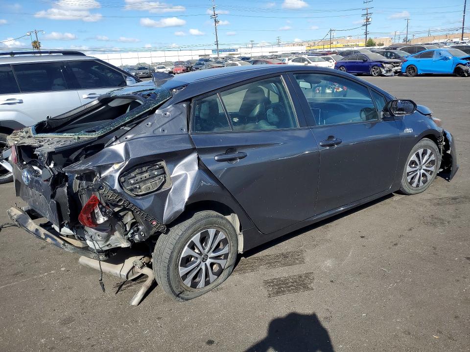 2022 Toyota Prius VIN JTDKAMFP8N3215794 COPART salvage auction — REAR END, Ca - Salvage Certificate, sold $2,350 on 2026-07-06 (photo 3)