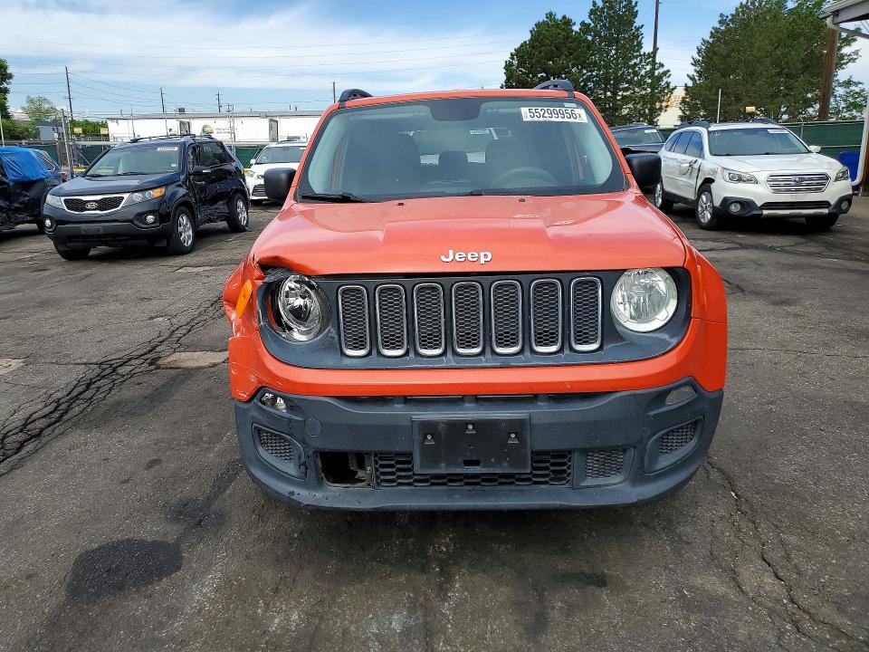 2016 Jeep Renegade VIN ZACCJBAT7GPE23340 COPART salvage auction — FRONT END, Co - Public - Salvage Title, sold $1,150 on 2026-07-07 (photo 5)