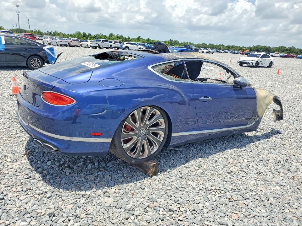 2023 Bentley Continental VIN SCBCG2ZG6PC008362 COPART salvage auction — Burn Engine, Tx - Nonrepairable Title, sold $13,100 on 2026-07-28 (photo 3)