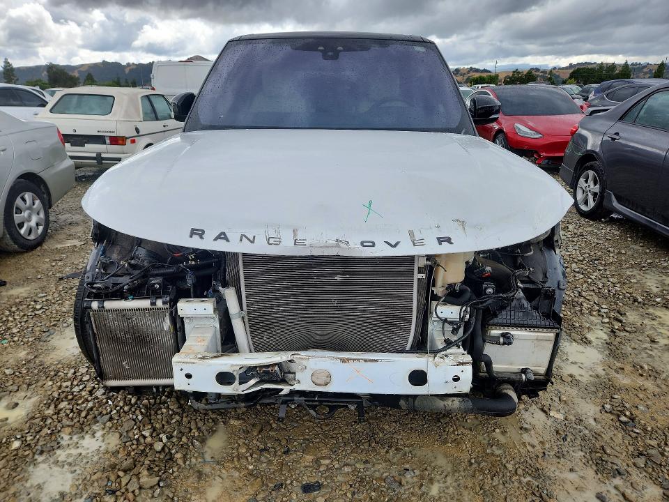 2021 Land rover RANGE ROVER VIN SALGS2RKXMA424058 COPART salvage auction — FRONT END, Ca - Salvage Certificate, sold $16,500 on 2026-07-09 (photo 5)