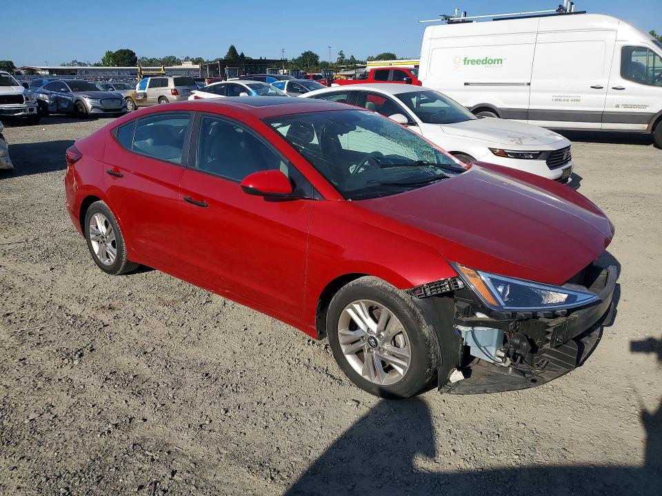 2019 Hyundai Elantra VIN KMHD84LF8KU781939 COPART salvage auction — FRONT END, Ca - Salvage Certificate, sold $2,000 on 2026-07-02 (photo 4)