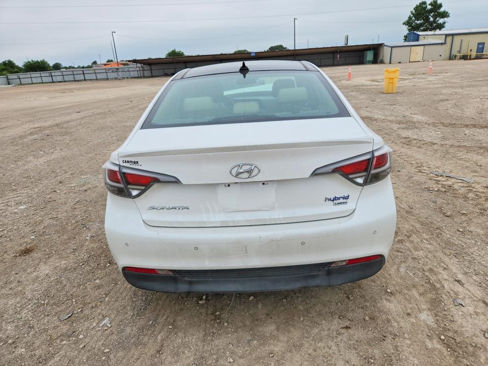 2016 Hyundai Sonata VIN KMHE34L10GA018037 COPART salvage auction — FRONT END, Tx - Salvage Vehicle Title, sold $1,100 on 2026-07-08 (photo 6)
