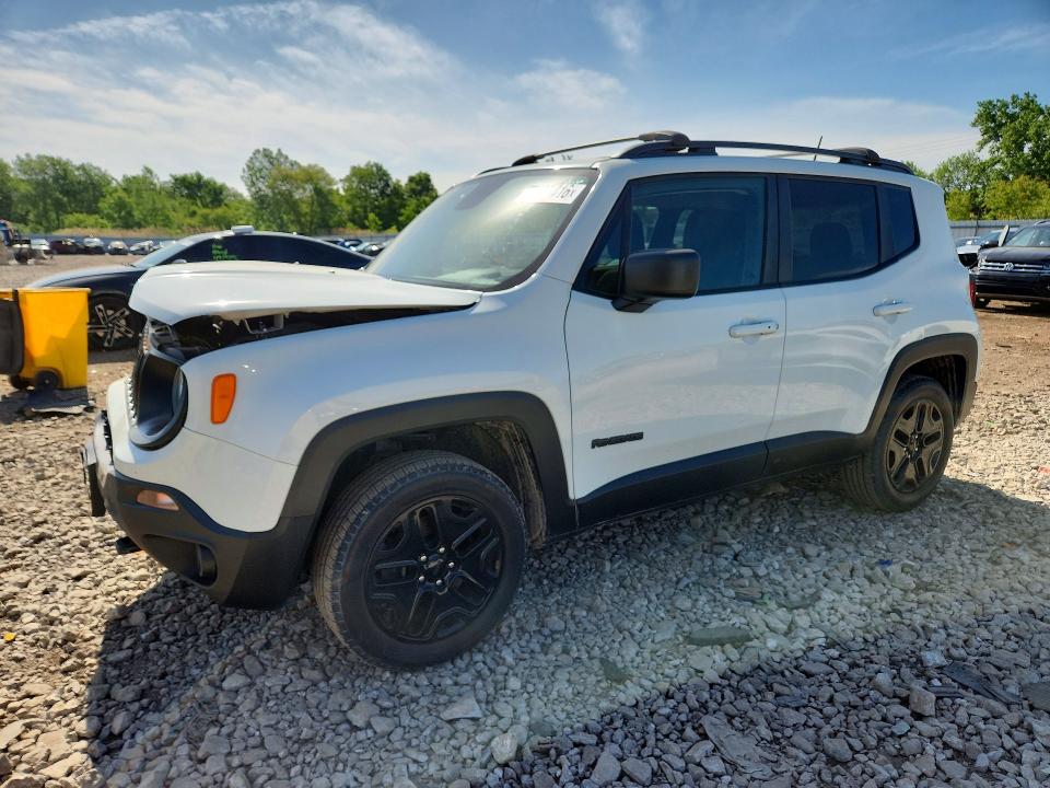 2019 Jeep Renegade VIN ZACNJBAB7KPK77723 COPART salvage auction — FRONT END, Il - Salvage Certificate, sold $1,850 on 2026-07-29 (photo 1)