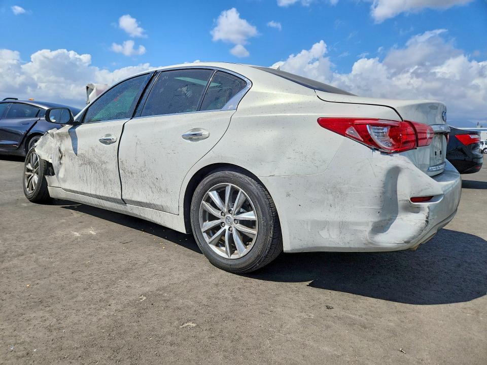 2014 Infiniti Q50 VIN JN1BV7AP3EM677609 COPART salvage auction — FRONT END, Ca - Salvage Certificate, sold $250 on 2026-07-20 (photo 2)