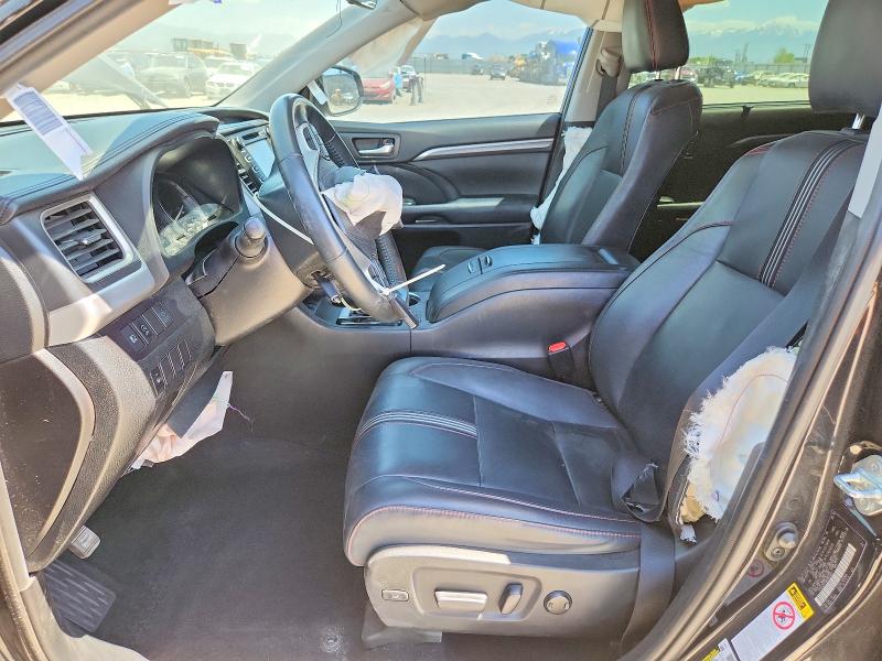 2019 Toyota Highlander VIN 5TDJZRFH3KS600281 COPART salvage auction — FRONT END, Co - Public - Salvage Title, sold $6,600 on 2026-07-10 (photo 7)