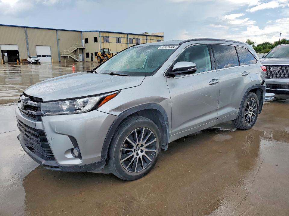 2018 Toyota Highlander VIN 5TDJZRFH1JS895749 COPART salvage auction — REAR END, Salvage Title, sold $12,100 on 2026-07-30 (photo 1)