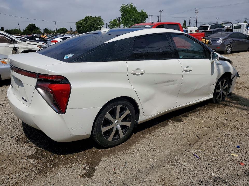 2018 Toyota Mirai VIN JTDBVRBDXJA004941 COPART salvage auction — FRONT END, FL - DERELICT VEHICLE CERTIFICATE, sold $200 on 2026-07-27 (photo 3)