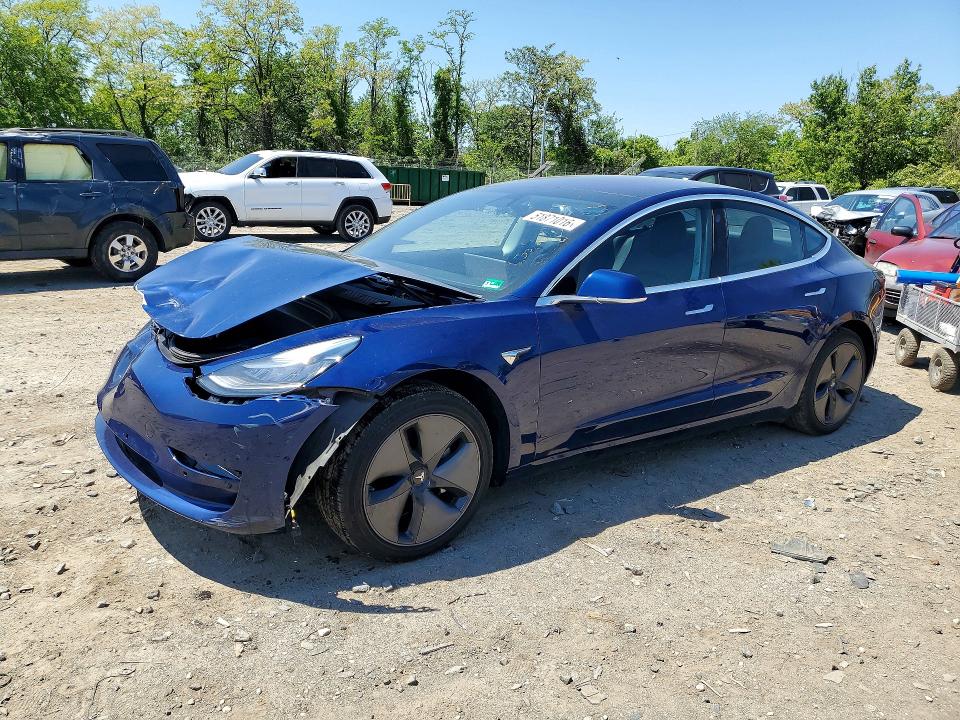2018 Tesla Model 3 VIN 5YJ3E1EA6JF031861 COPART salvage auction — FRONT END, Md - Cert Of Salvage > 75% Damage, sold $125 on 2026-07-23 (photo 1)