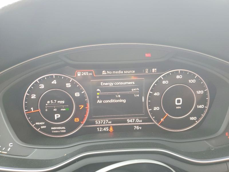 2019 Audi A4 VIN WAUENAF47KA009750 COPART salvage auction — HAIL, Mo - Salvage Certificate Of Title, sold $8,800 on 2026-07-08 (photo 9)