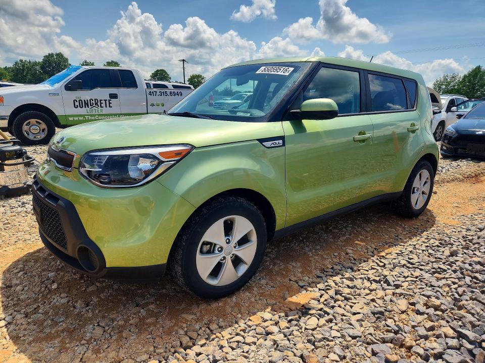2016 Kia Soul VIN KNDJN2A27G7867883 COPART salvage auction — HAIL, Mo - Certificate Of Title, sold $4,350 on 2026-07-08 (photo 1)