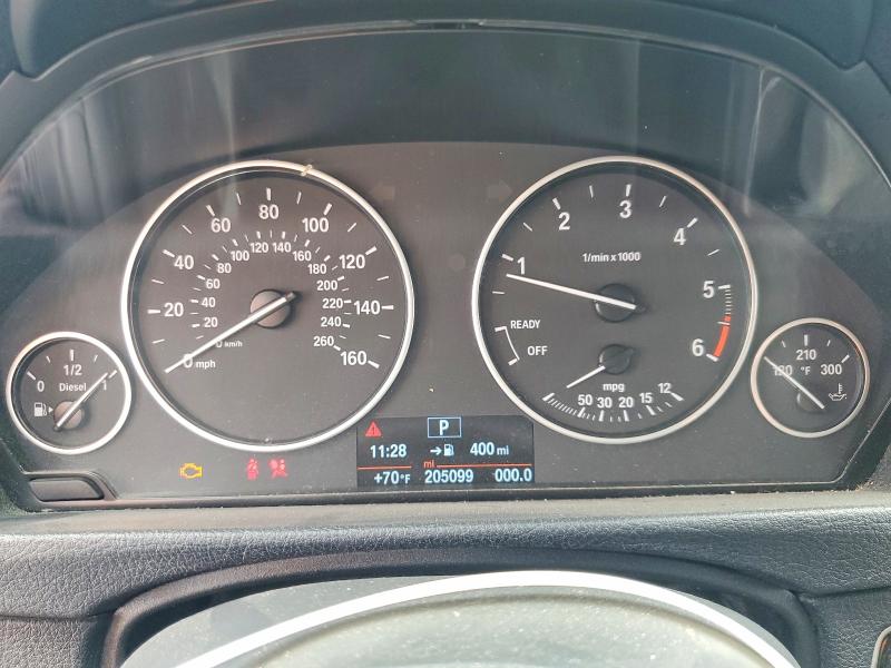 2014 BMW 3er VIN WBA3D3C59EK154533 COPART salvage auction — FRONT END, Ca - Salvage Certificate, sold $850 on 2026-07-20 (photo 9)