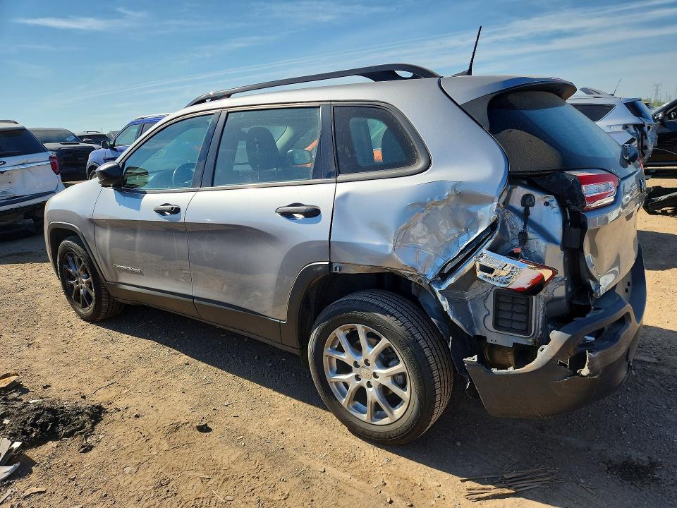 2016 Jeep Cherokee VIN 1C4PJLABXGW137631 COPART salvage auction — REAR END, Il - Salvage Certificate, sold $1,100 on 2026-07-04 (photo 2)