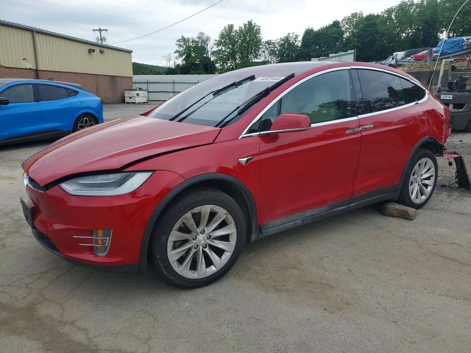 2020 Tesla Model x VIN 5YJXCBE28LF298315 COPART salvage auction — REAR END, Nj - Cert Of Title-Salvage, sold $7,800 on 2026-07-30 (photo 1)