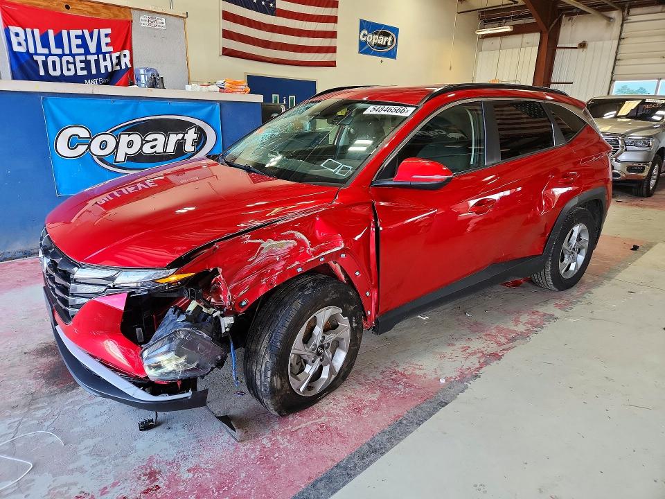 2022 Hyundai Tucson VIN 5NMJBCAE6NH088733 COPART salvage auction — FRONT END, Ny - Mv-907A Salvage Certificate, sold $3,700 on 2026-07-02 (photo 1)