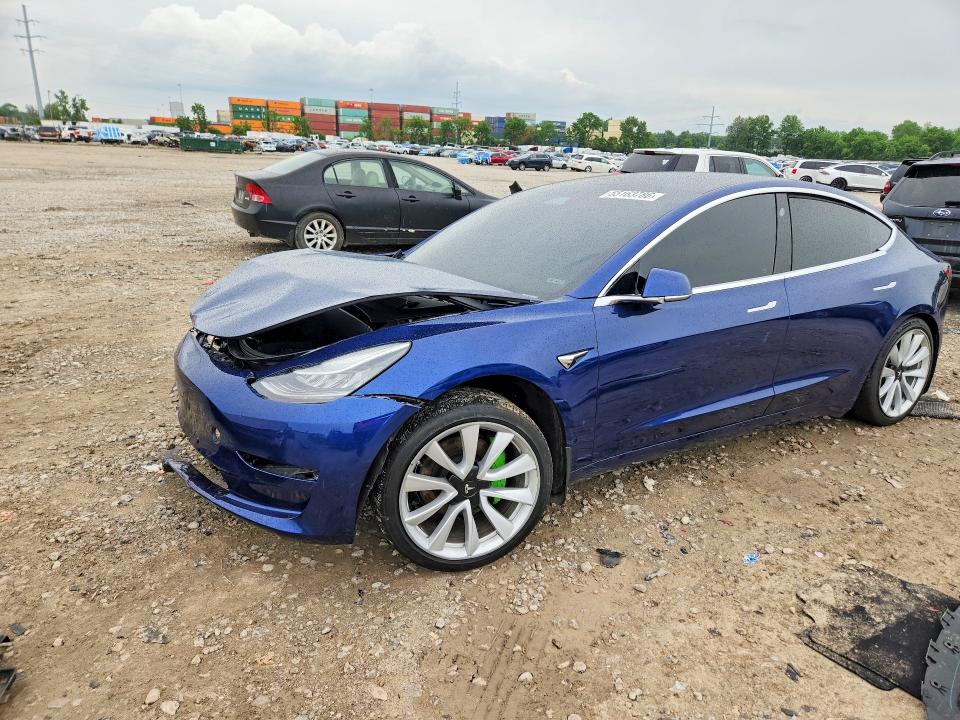 2019 Tesla Model 3 VIN 5YJ3E1EB2KF454043 COPART salvage auction — FRONT END, Oh - Cert Of Title-Salvage, sold $4,250 on 2026-07-02 (photo 1)