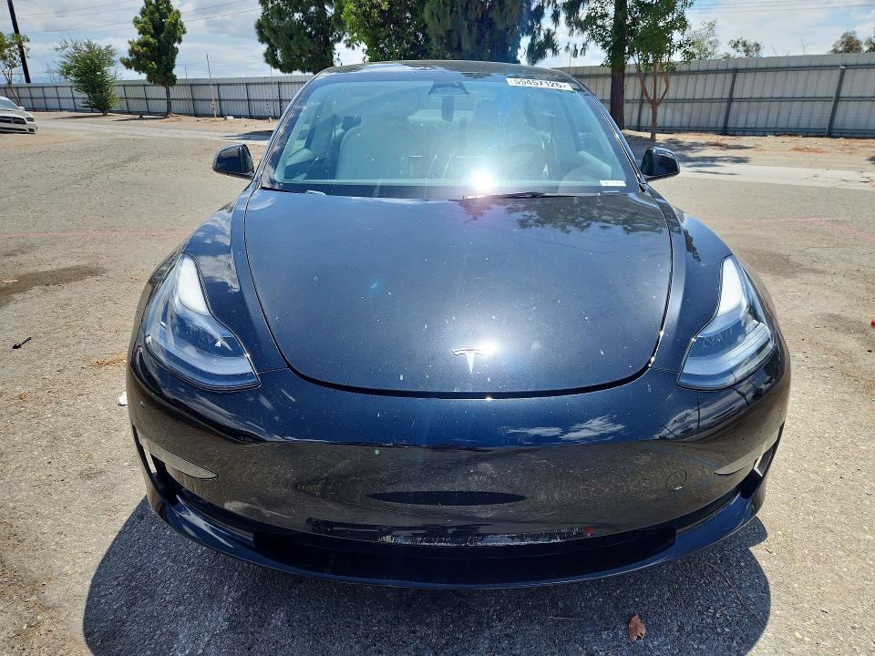 2023 Tesla Model 3 VIN 5YJ3E1EAXPF581783 COPART salvage auction — REAR END, CA - SALVAGE CERTIFICATE, sold $8,200 on 2026-07-21 (photo 5)