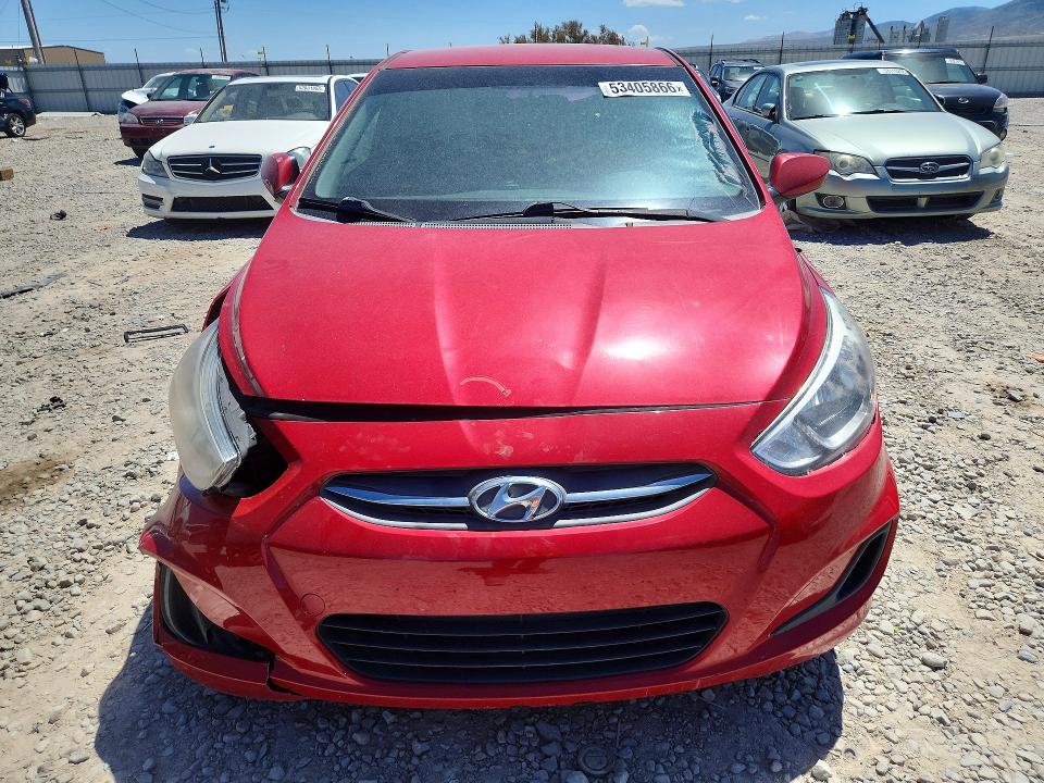 2016 Hyundai Accent VIN KMHCT5AE4GU261187 COPART salvage auction — FRONT END, Ut - Certificate Of Title (P), sold $550 on 2026-07-21 (photo 5)