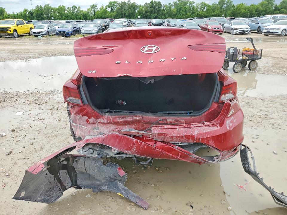 2019 Hyundai Elantra VIN KMHD74LF1KU807154 COPART salvage auction — REAR END, Tx - Salvage Vehicle Title, sold $2,450 on 2026-07-24 (photo 6)