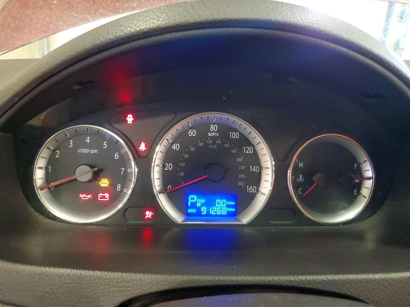 2009 Hyundai Sonata VIN 5NPET46C29H435298 COPART salvage auction — FRONT END, Id - Salvage Certificate Of Title, sold $500 on 2026-07-02 (photo 9)