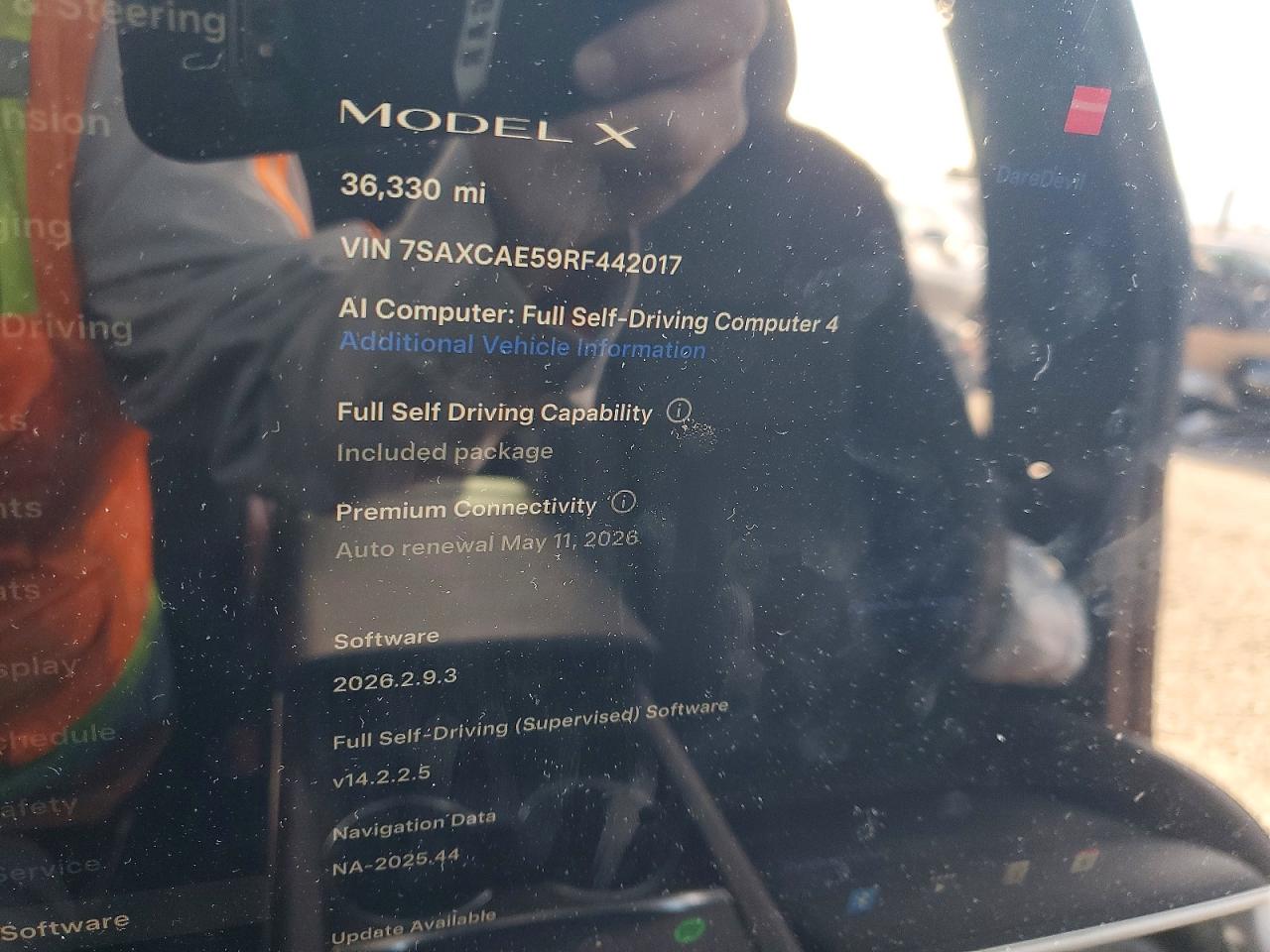 2024 Tesla Model X VIN 7SAXCAE59RF442017 COPART salvage auction — Front End, CA - SALVAGE CERTIFICATE, sold $32,000 on 2026-06-26 (photo 9)