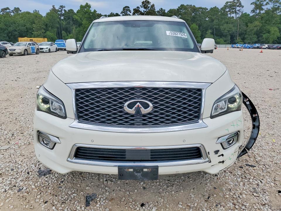2015 Infiniti Qx80 VIN JN8AZ2NF5F9573567 COPART salvage auction — FRONT END, Tx - Certificate Of Title, sold $2,500 on 2026-07-03 (photo 5)