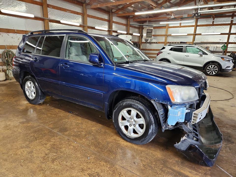 2001 Toyota Highlander VIN JTEGF21A210027326 COPART salvage auction — FRONT END, IL - SALVAGE CERTIFICATE, sold $375 on 2026-07-20 (photo 4)