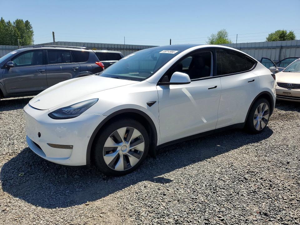 2021 Tesla Model y VIN 5YJYGDEE1MF198198 COPART salvage auction — FRONT END, Wa - Bill Of Sale, sold $11,800 on 2026-07-13 (photo 1)
