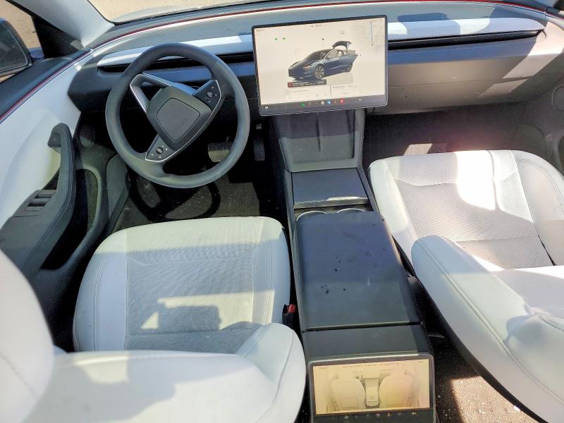 2025 Tesla Model 3 VIN 5YJ3E1EB7SF940492 COPART salvage auction — REAR END, IL - SALVAGE CERTIFICATE, sold $13,900 on 2026-07-28 (photo 8)