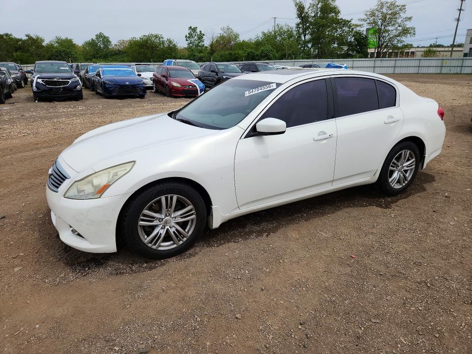 2011 Infiniti G VIN JN1CV6AR4BM412130 COPART salvage auction — FRONT END, Il - Salvage Certificate, sold $1,950 on 2026-07-03 (photo 1)