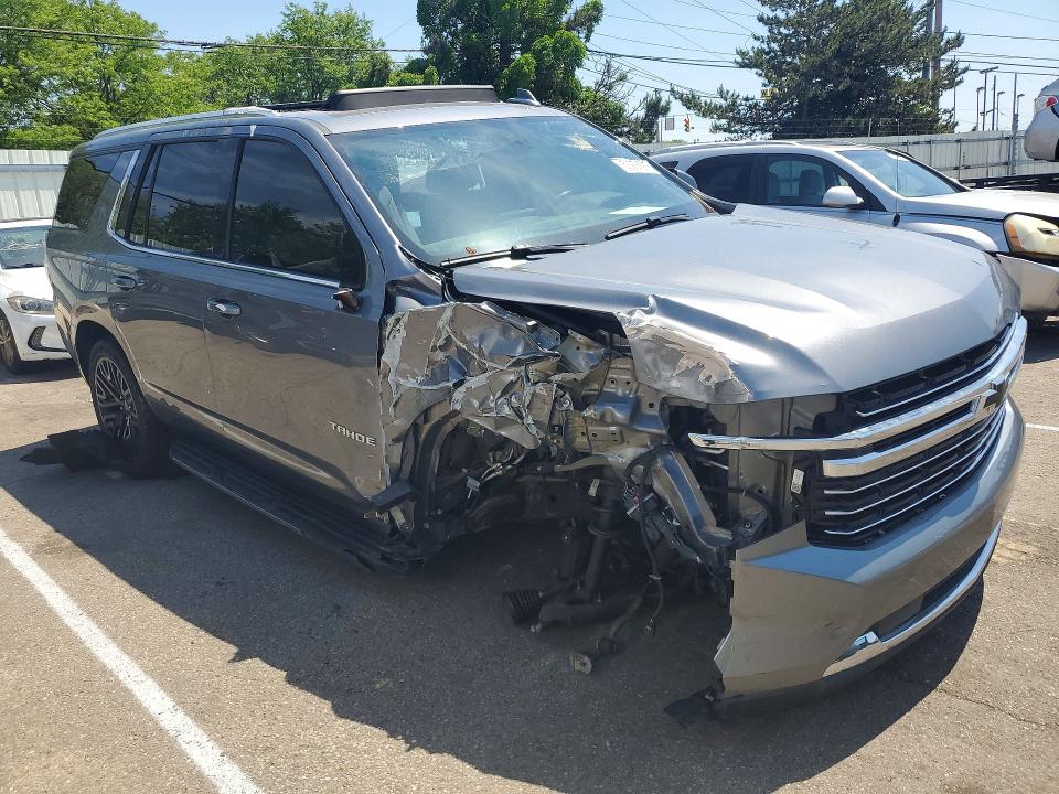 2021 Chevrolet Tahoe VIN 1GNSKNKD5MR399478 COPART salvage auction — FRONT END, In - Certificate Of Title (P), sold $18,300 on 2026-07-02 (photo 4)