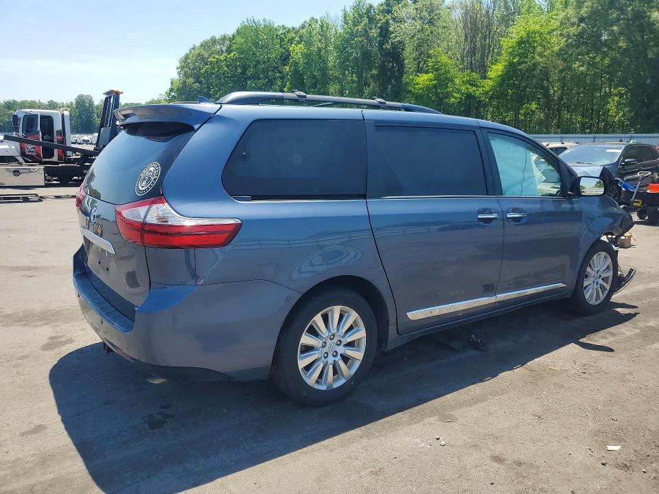 2015 Toyota Sienna VIN 5TDDK3DC5FS123249 COPART salvage auction — FRONT END, NJ - CERT OF TITLE-SALVAGE, sold $2,600 on 2026-07-30 (photo 3)