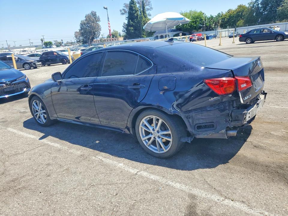 2007 Lexus Is VIN JTHBK262775030633 COPART salvage auction — REAR END, Ca - Salvage Certificate, sold $1,050 on 2026-07-24 (photo 2)
