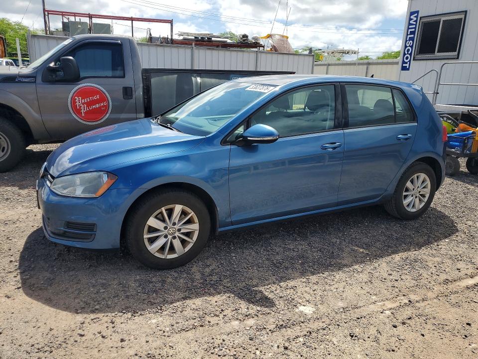 2016 Volkswagen Golf VIN 3VW217AUXGM020857 COPART salvage auction — WATER/FLOOD, Hi - Certificate Of Title, sold $2,900 on 2026-07-27 (photo 1)