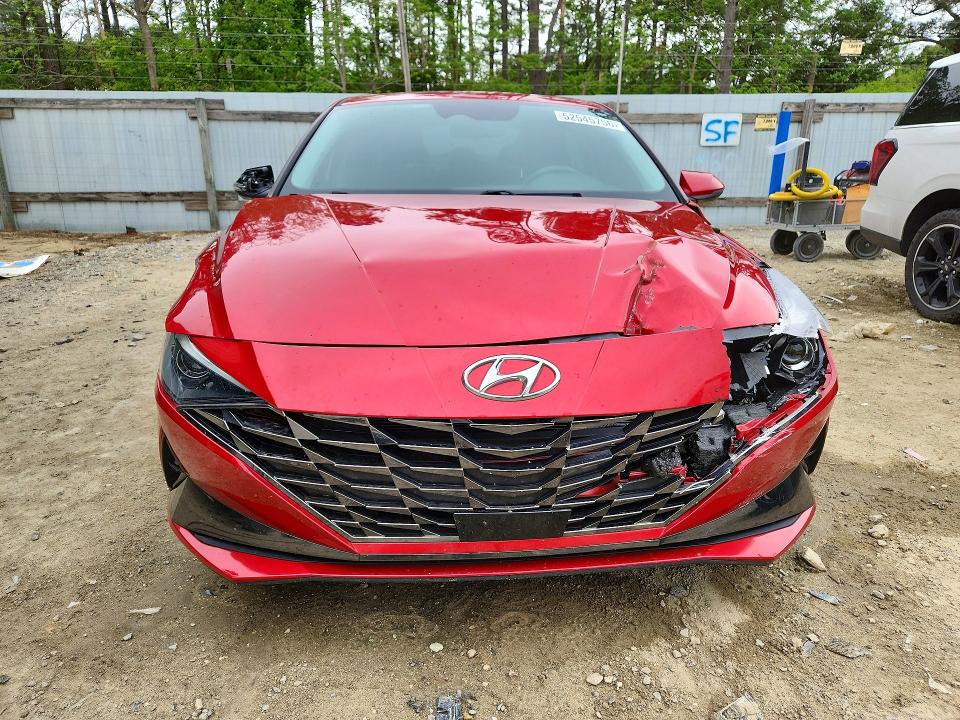 2021 Hyundai Elantra VIN 5NPLN4AG0MH043618 COPART salvage auction — FRONT END, De - Salvage Certificate, sold $3,800 on 2026-07-07 (photo 5)