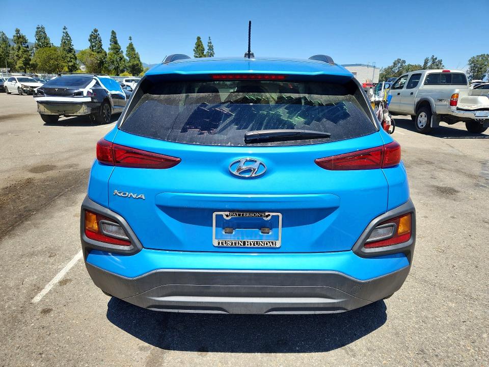 2018 Hyundai Kona VIN KM8K62AA9JU156618 COPART salvage auction — FRONT END, Ca - Salvage Certificate, sold $2,950 on 2026-07-02 (photo 6)