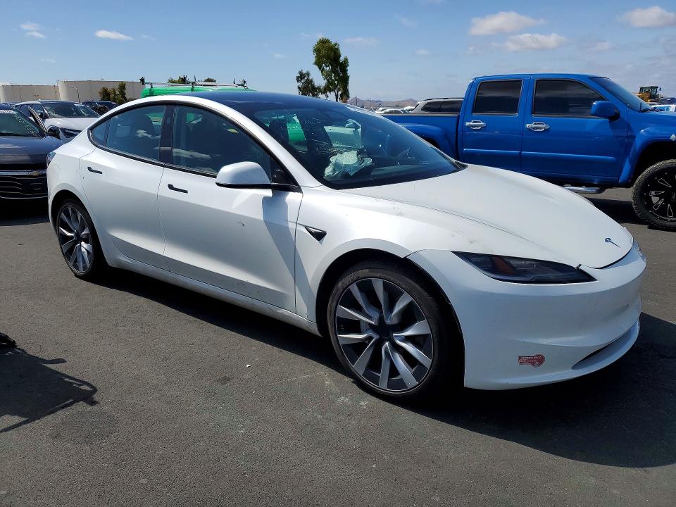 2024 Tesla Model 3 VIN 5YJ3E1EA7RF730346 COPART salvage auction — FRONT END, Ca - Salvage Certificate, sold $11,800 on 2026-07-22 (photo 4)