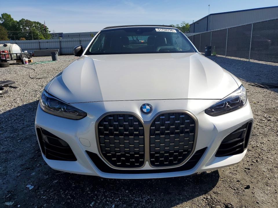 2022 BMW M440i VIN WBA53AT01NCJ15062 COPART salvage auction — SIDE, SC - CERT OF TITLE-SALVAGE, sold $12,400 on 2026-07-29 (photo 5)