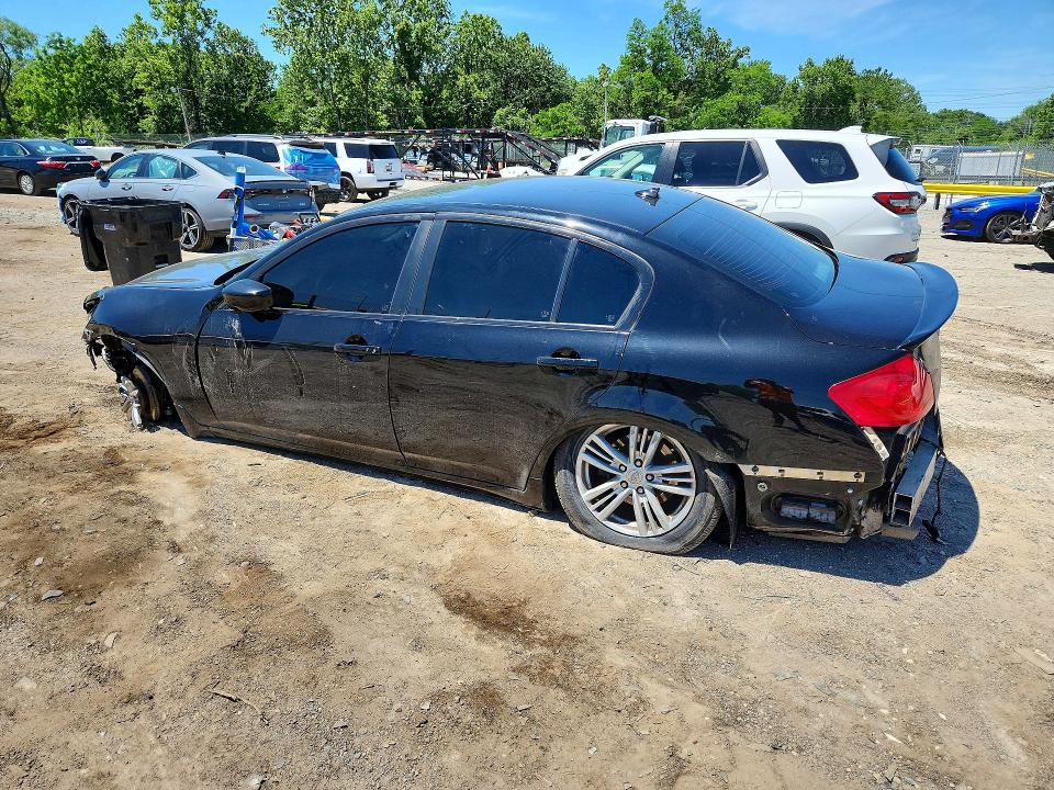 2013 Infiniti G VIN JN1CV6AR7DM767361 COPART salvage auction — UNDERCARRIAGE, Md - Cert Of Salvage > 75% Damage, sold $500 on 2026-07-02 (photo 2)